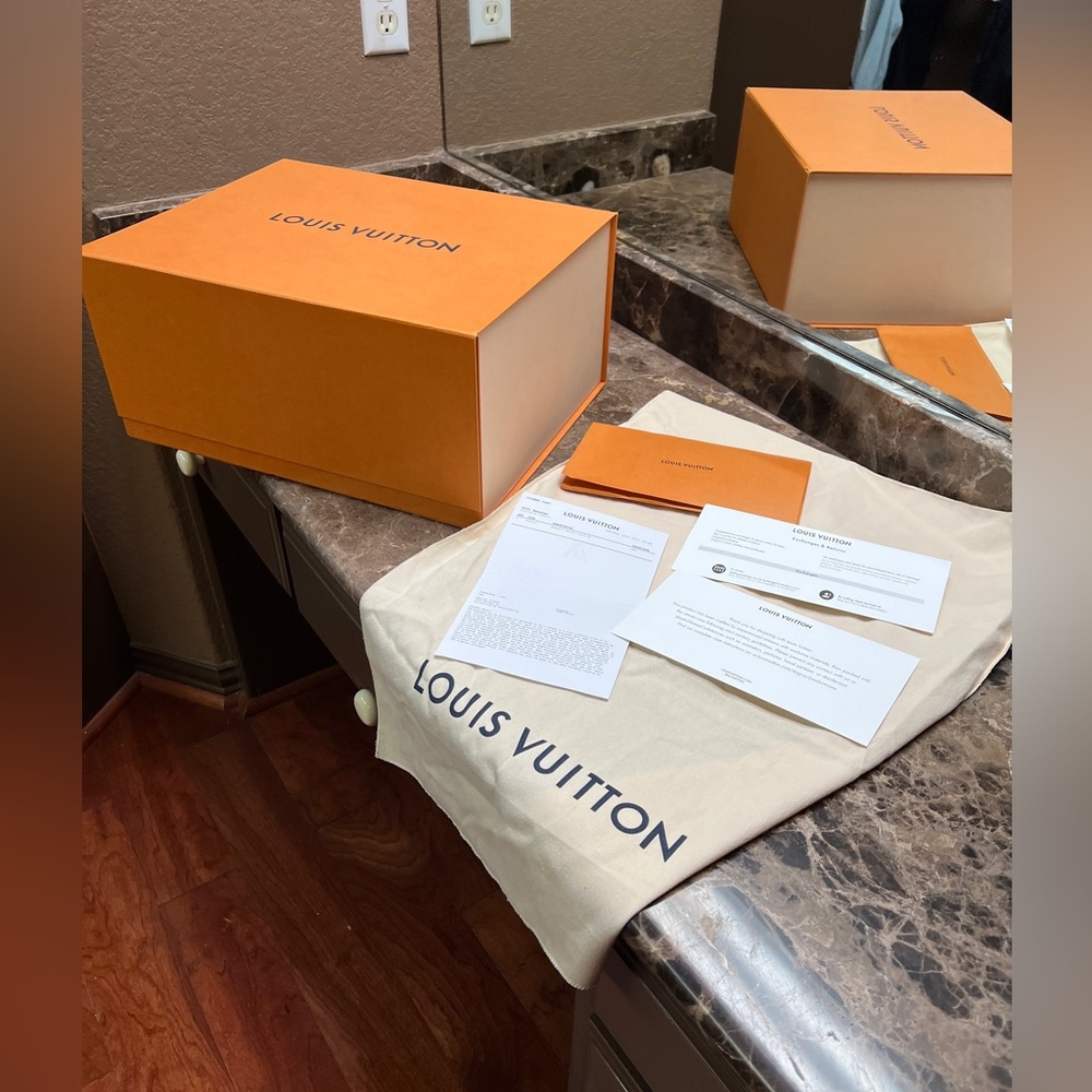 Louis Vuitton duffle bag box/cover/papers